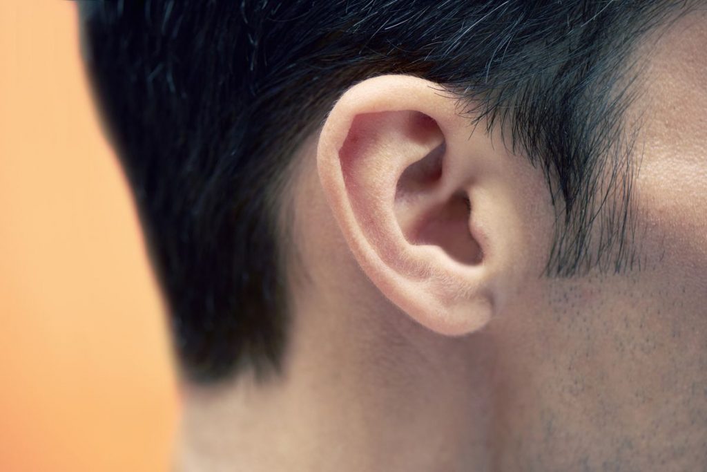 man's ear