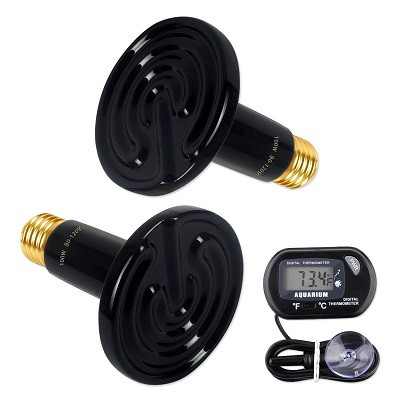 OMAYKEY 2 Pack 100W Ceramic Heat Lamp